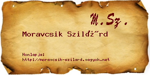 Moravcsik Szilárd névjegykártya