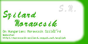 szilard moravcsik business card